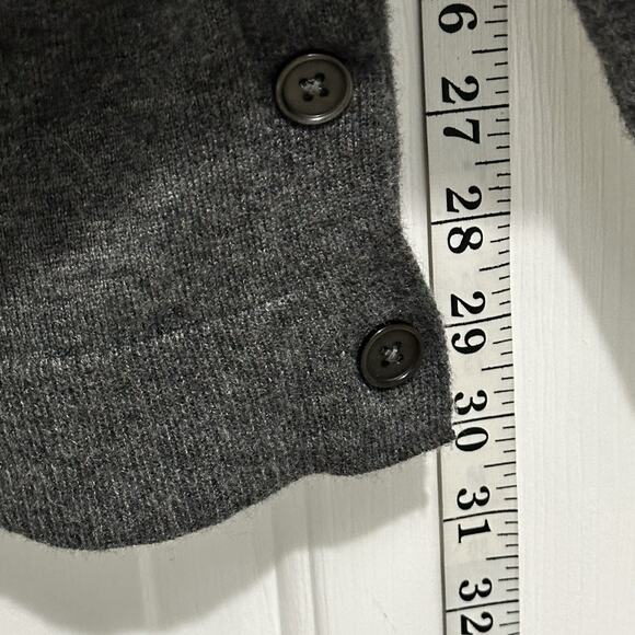 Talbots Sweater Women Gray Buttons Wool Nylon Blend Size XL P Pullover - Picture 3 of 6